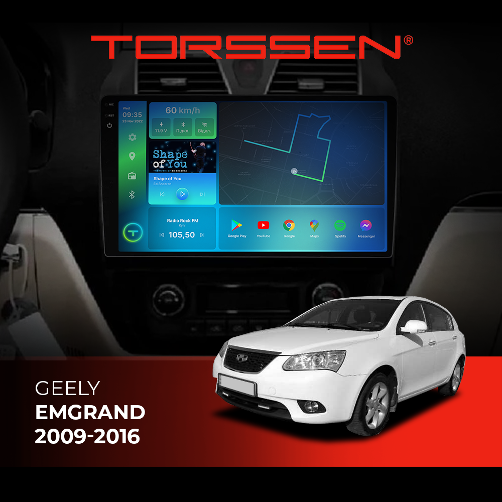 Штатная магнитола Torssen 2K Geely Emgrand 09-16 F9432 4G Carplay DSP