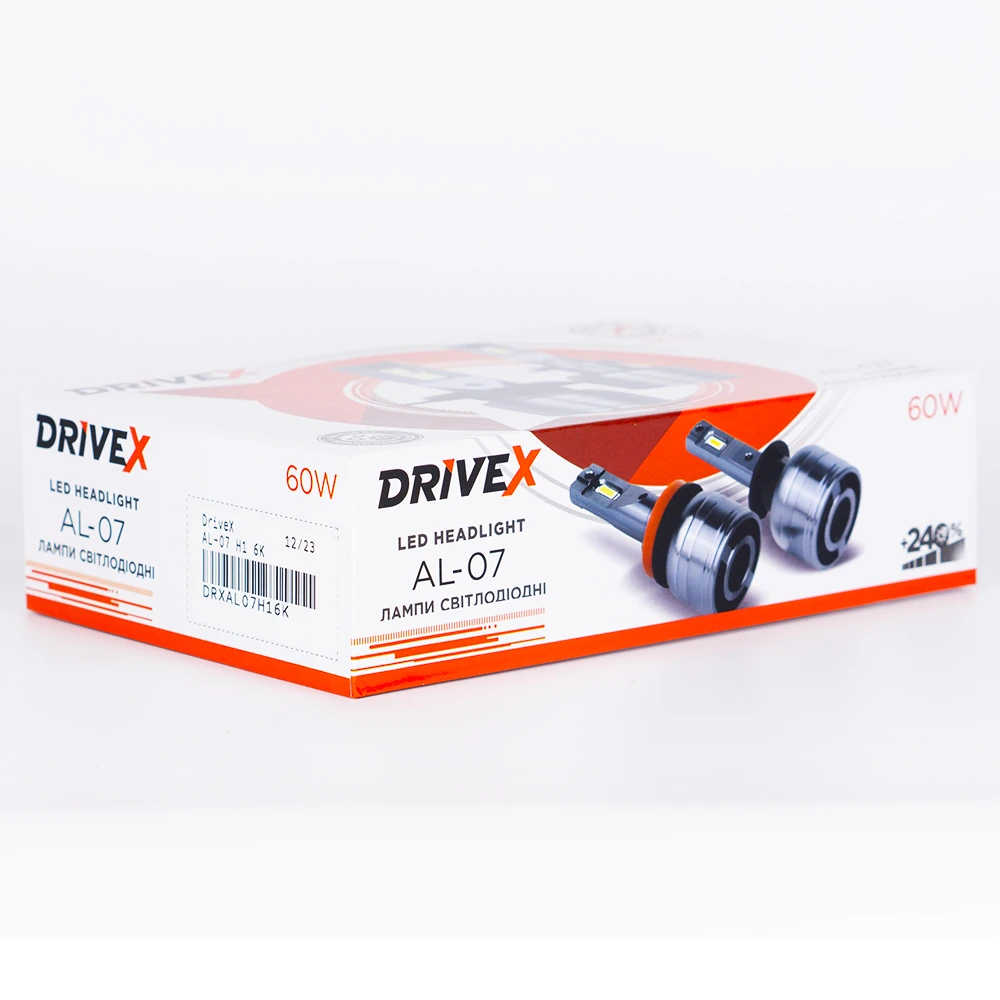 LED лампи автомобільні DriveX AL-07 H3 6000K LED 60W CAN 12V