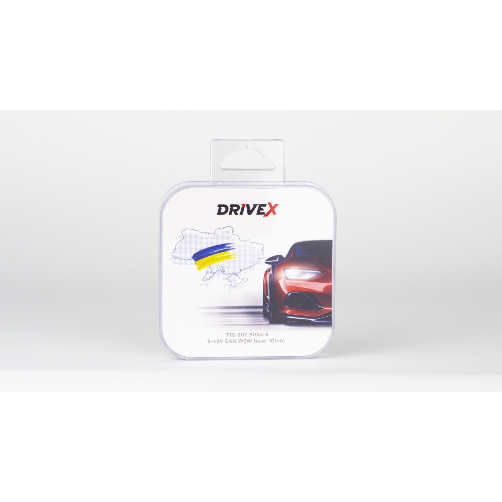 Лед лампи в габарити підсвітку номера та салона DriveX T10-202 3030-6 9-48V CAN W5W к-т.
