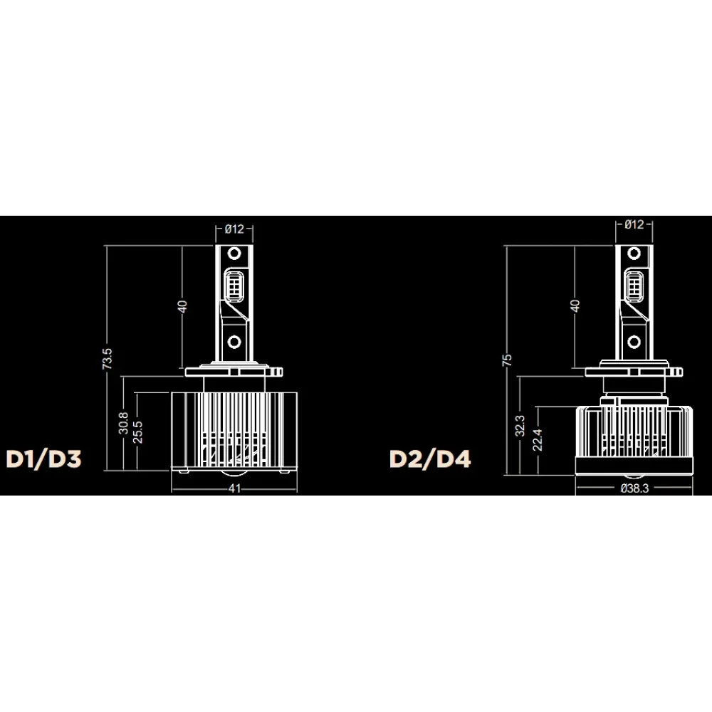 LED лампи автомобільні DriveX D1 PRO series 50W 6000K CAN під штатний блок