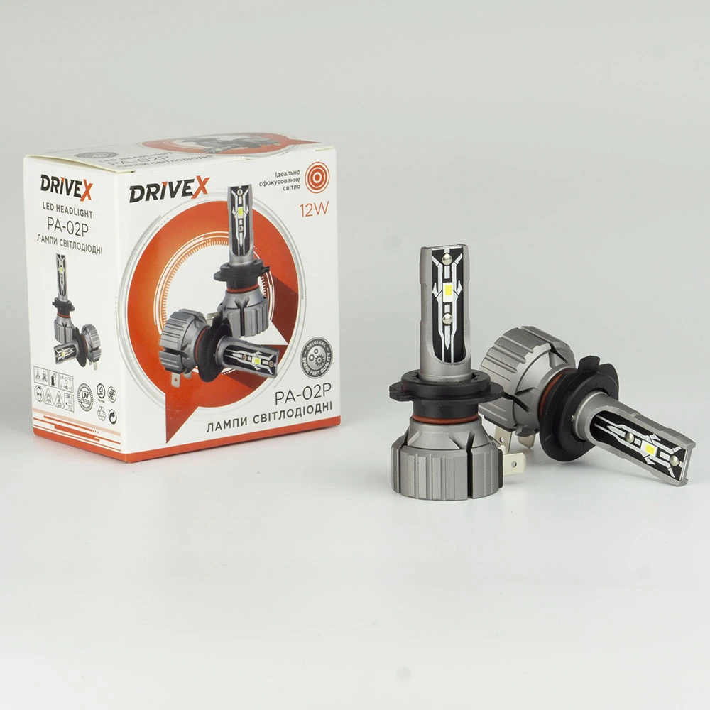 LED лампи автомобільні DriveX PA-02P H7 6000K 12W 12V