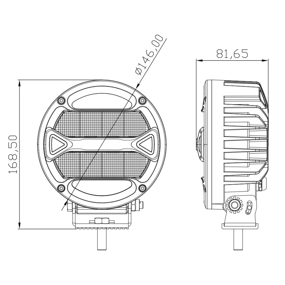 Фара додаткового світла DriveX WL R-107 DLX 5.5" SP+DRL 8L-40W OSR