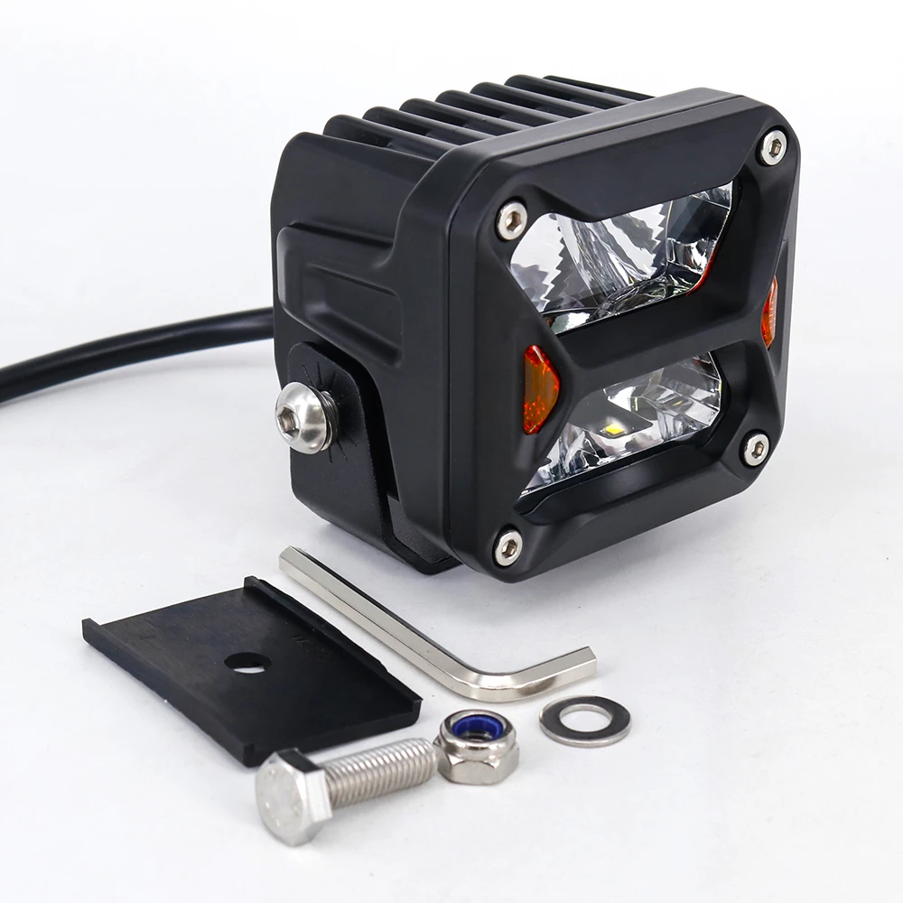 Фара додаткового світла DriveX WL SQ-105 DLX 3" DB+DRL 4L-20W OSR