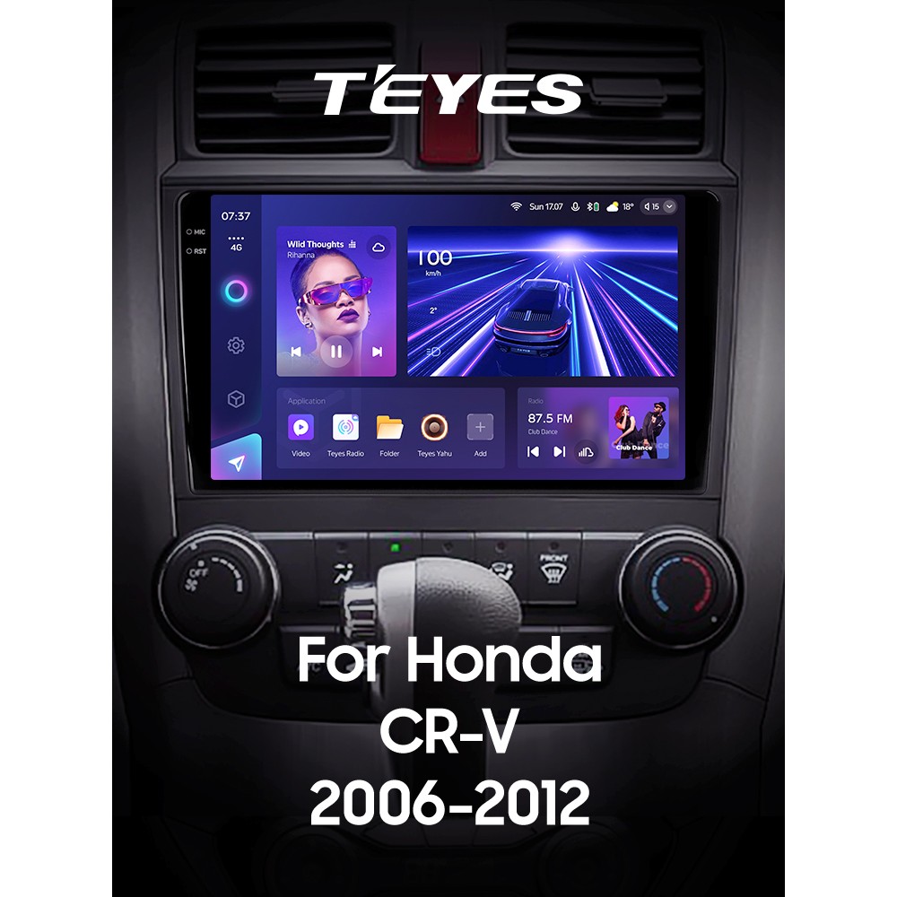 Штатна магнітола Teyes CC3 6+128 Gb Honda CR-V CR-V 3 RE 2006-2012 9" 2k
