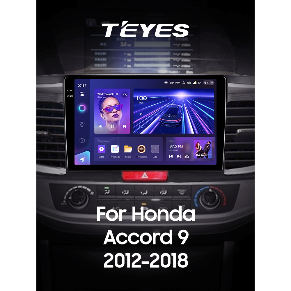 Штатна магнітола Teyes CC3 4+32 Gb Honda Accord 9 CR 2012-2018 10" 2k (L2)