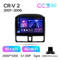 Штатная магнитола Teyes CC3 3+32 Gb Honda CR-V 2 CRV 2001-2006 9" 2k