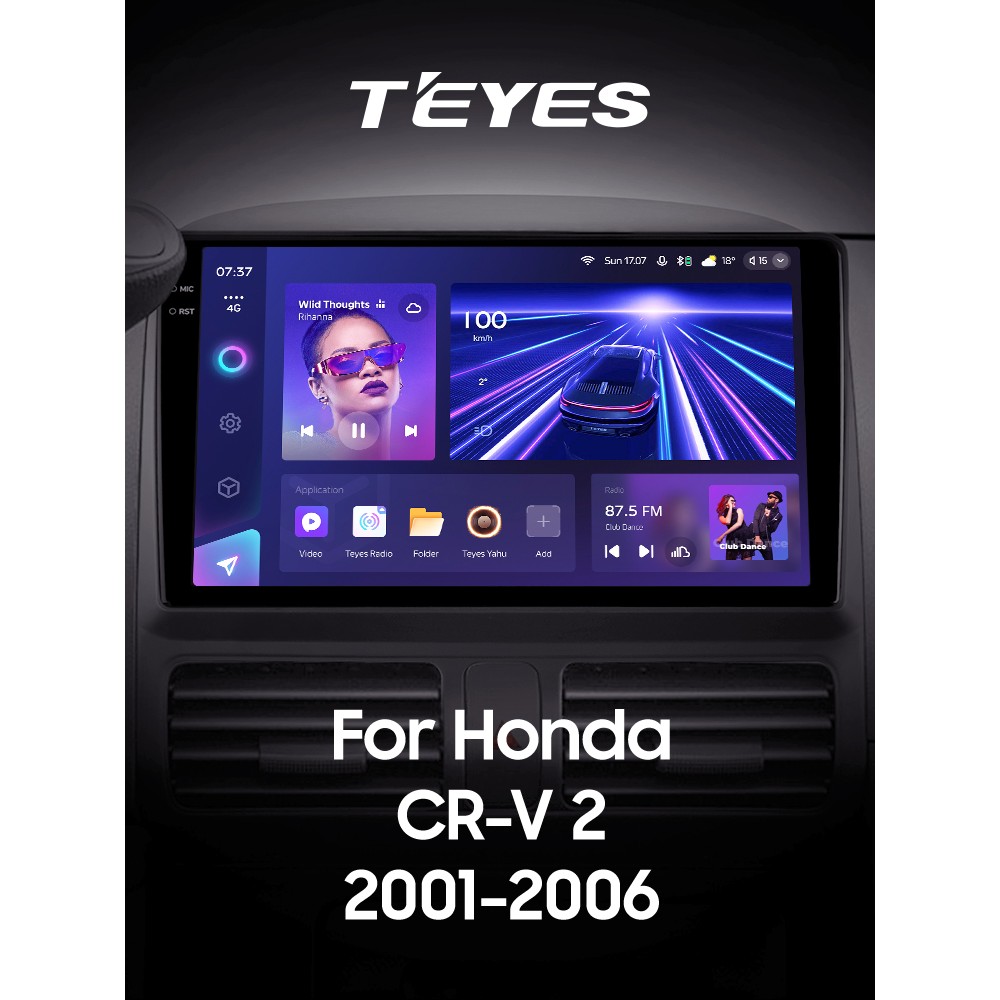 Штатна магнітола Teyes CC3 3+32 Gb Honda CR-V 2 CRV 2001-2006 9" 2k