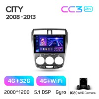 Штатная магнитола Teyes CC3 4+32 Gb Honda City 2008-2013 10" 2k
