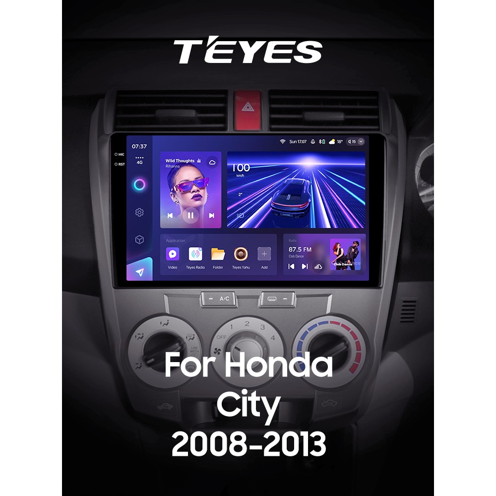 Штатна магнітола Teyes CC3 4+32 Gb Honda City 2008-2013 10" 2k
