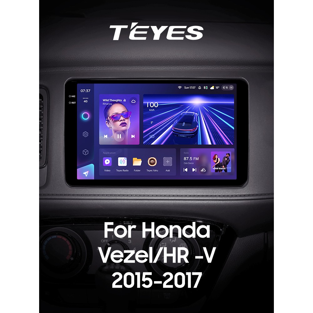 Штатна магнітола Teyes CC3 6+128 Gb з коловим оглядом 360° Honda Vezel HR-V HRV 2015-2018 9" 2k