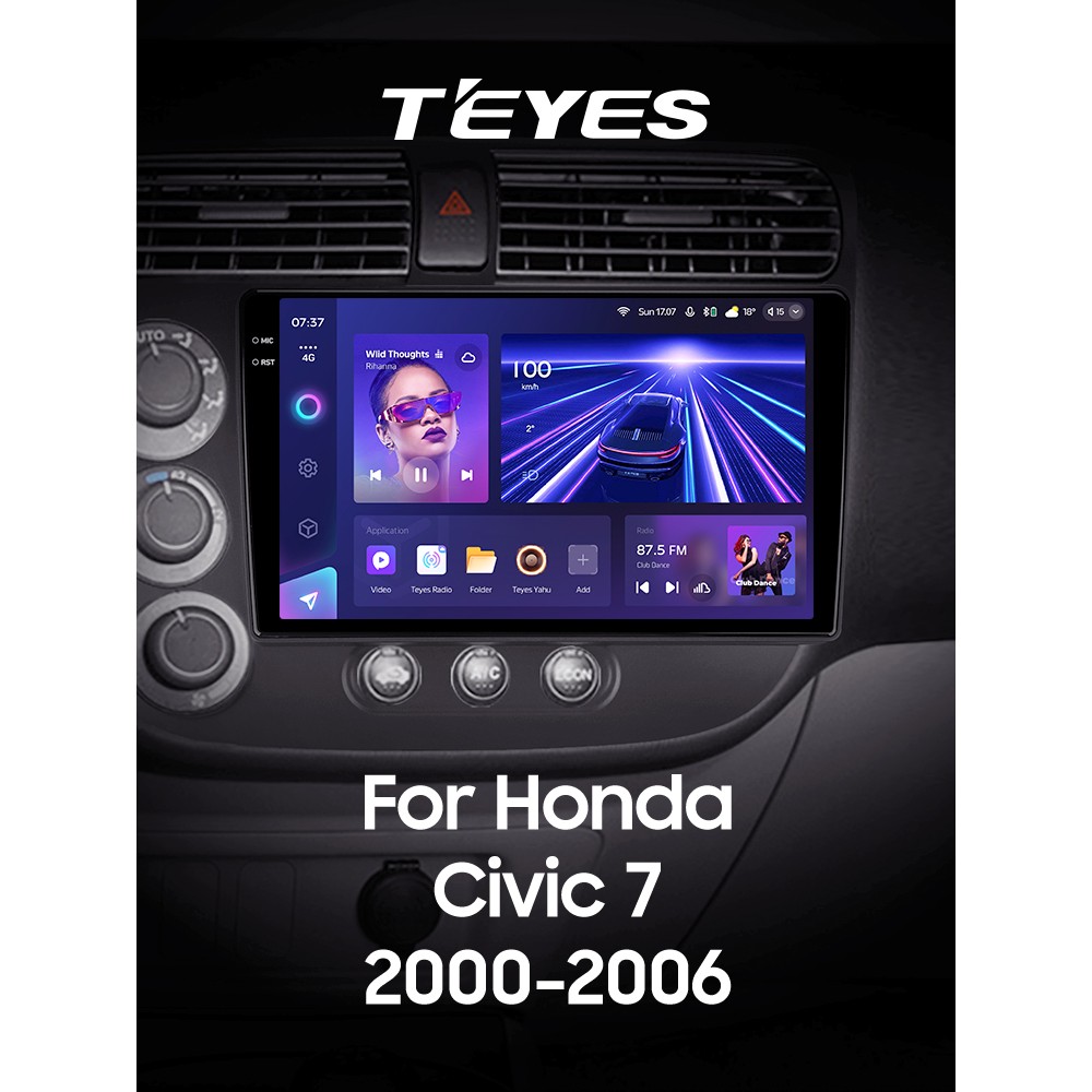 Штатна магнітола Teyes CC3 3+32 Gb Honda Civic 7 2000-2006 9" 2k