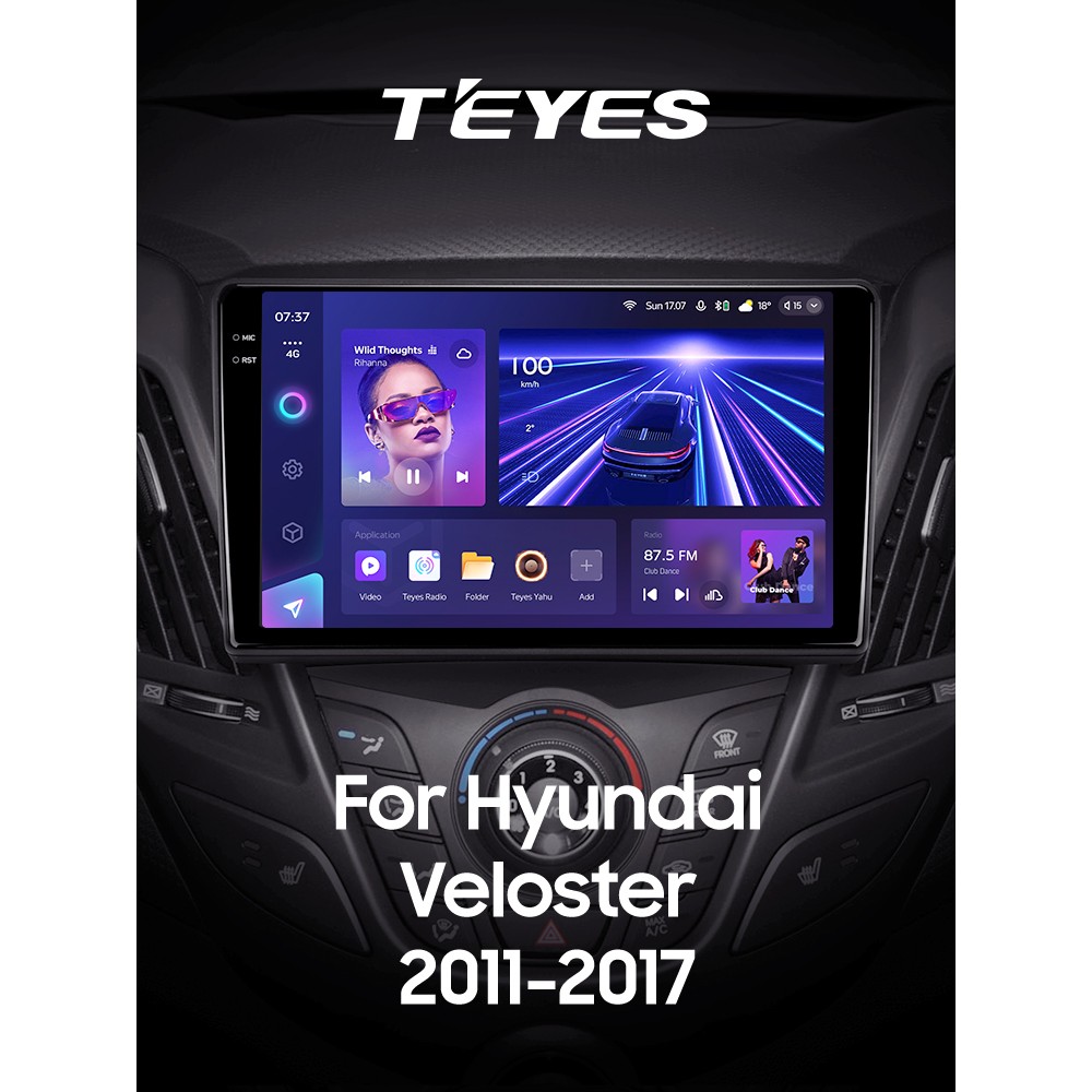 Штатна магнітола Teyes CC3 4+64 Gb Hyundai Veloster FS 2011 - 2017 9" 2k
