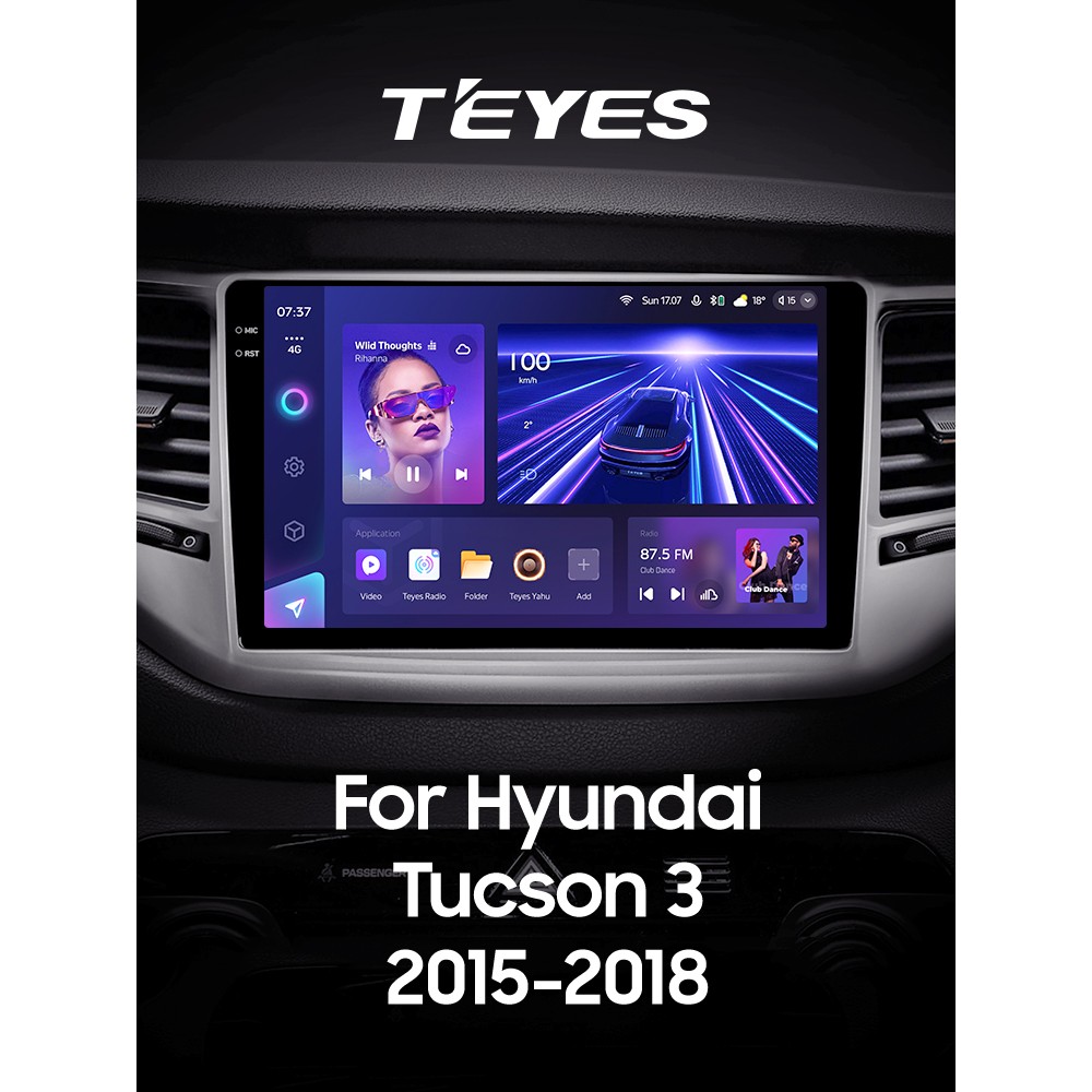 Штатна магнітола Teyes CC3 4+32 Gb Hyundai Tucson 3 2015-2018 (B) 9" 2k
