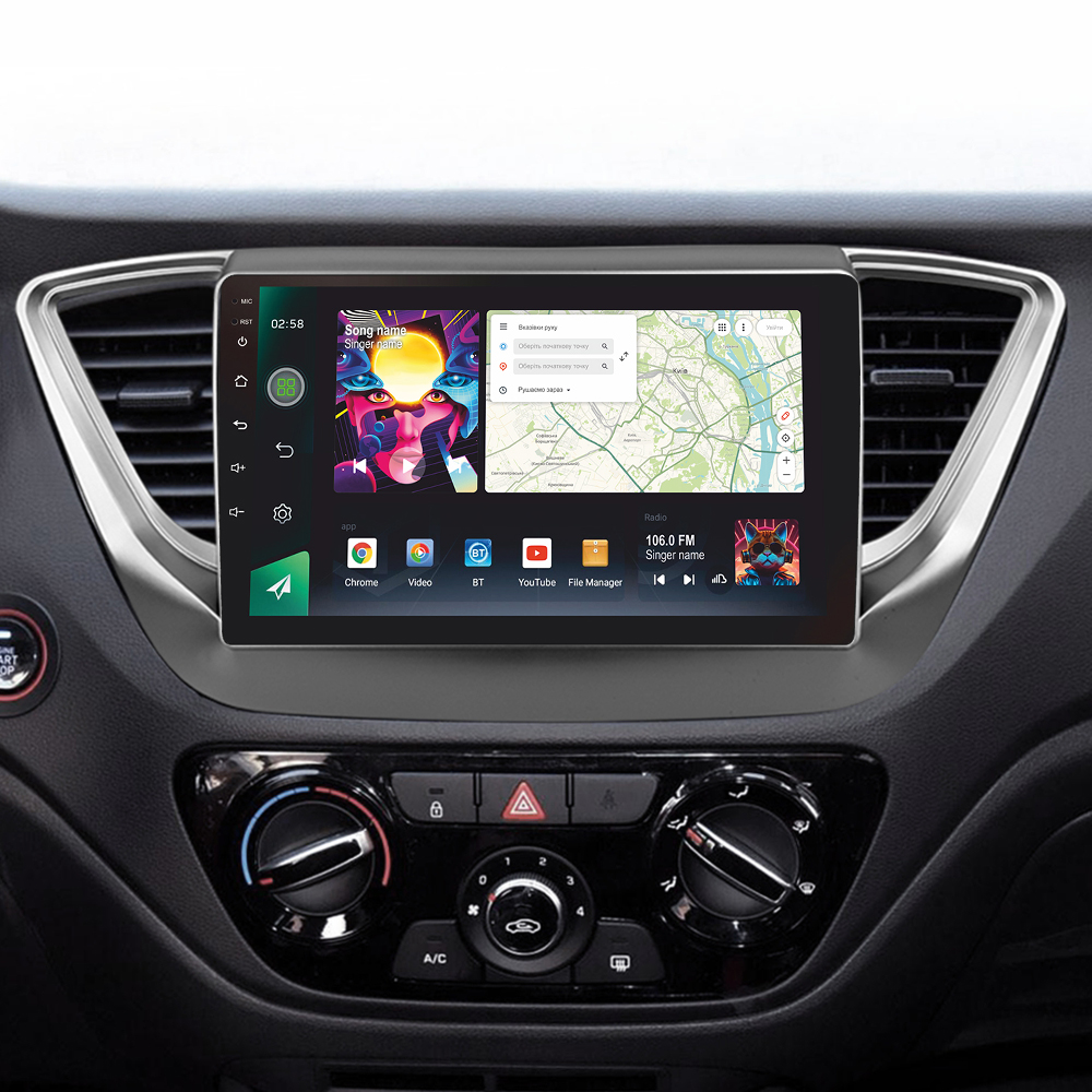 Автомобильная штатная магнитола SIGMA PRO 9464 ANDROID 12 4+64 Gb 4G DSP Hyundai Solaris 2 2017-2020(A) 9" дюймов
