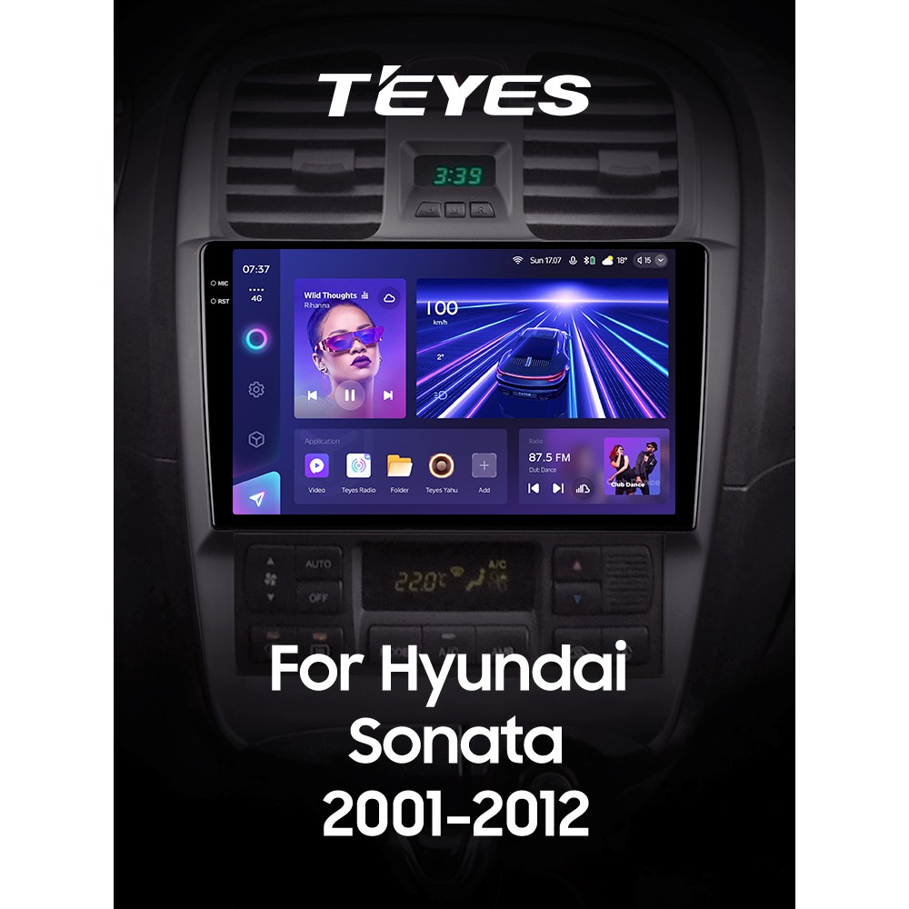Штатна магнітола Teyes CC3 4+32 Gb Hyundai Sonata EF 2001-2012 9" 2k