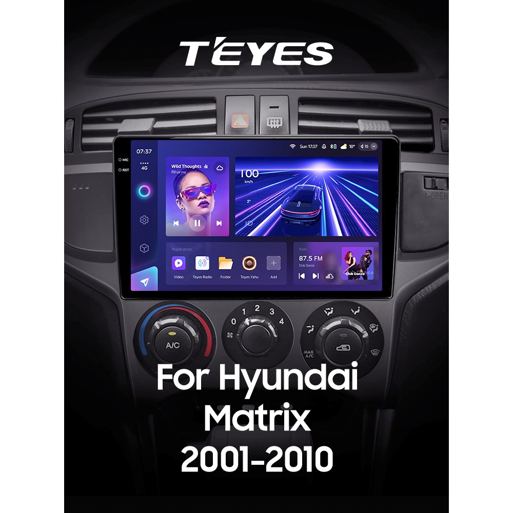 Штатна магнітола Teyes CC3 3+32 Gb Hyundai Matrix 2001 - 2010 9" 2k