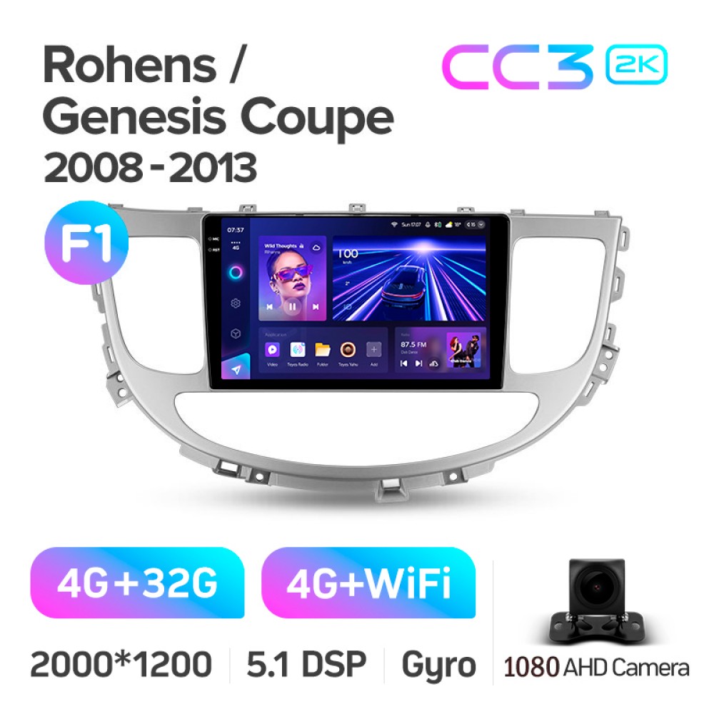 Штатна магнітола Teyes CC3 4+32 Gb Hyundai Rohens Genesis (F1) 2008-2013 9" 2k (L1)