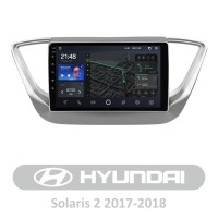 Штатная магнитола AMS T910 6+128 Gb Hyundai Solaris 2 2017-2020 (B) 9"