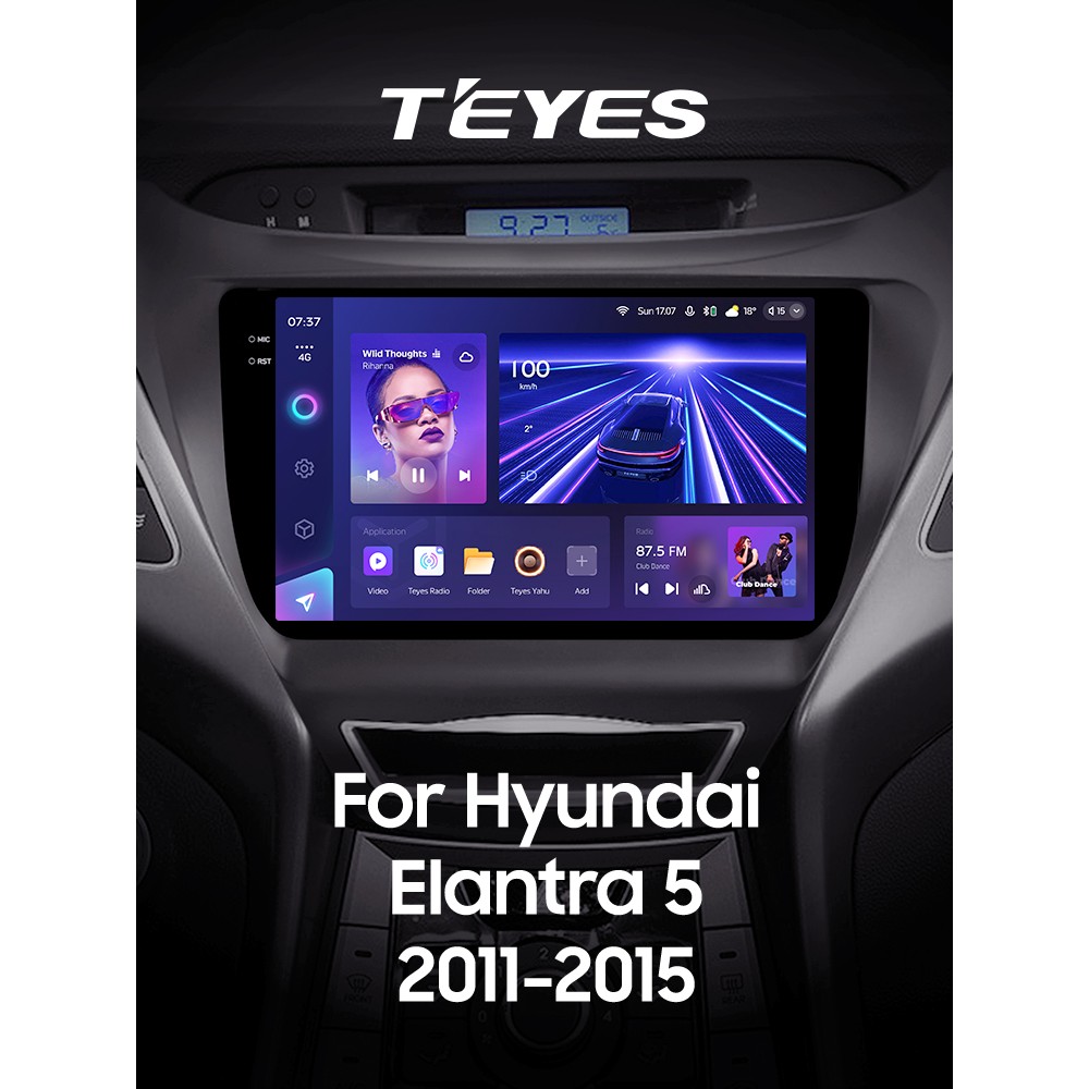 Штатна магнітола Teyes CC3 4+32 Gb Hyundai Elantra 5 JK GD MD UD 2010-2016 (F1) 9" 2k