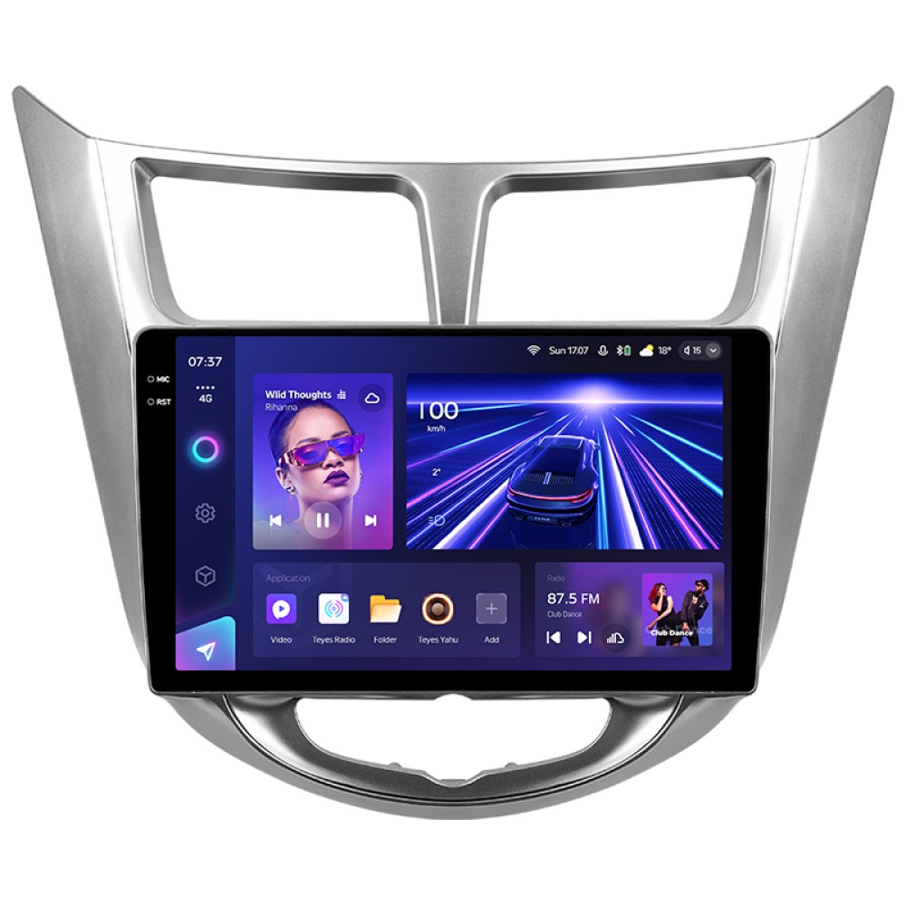 Штатная магнитола Teyes CC3 6+128 Gb Hyundai Solaris 1 2010-2016 9" 2k