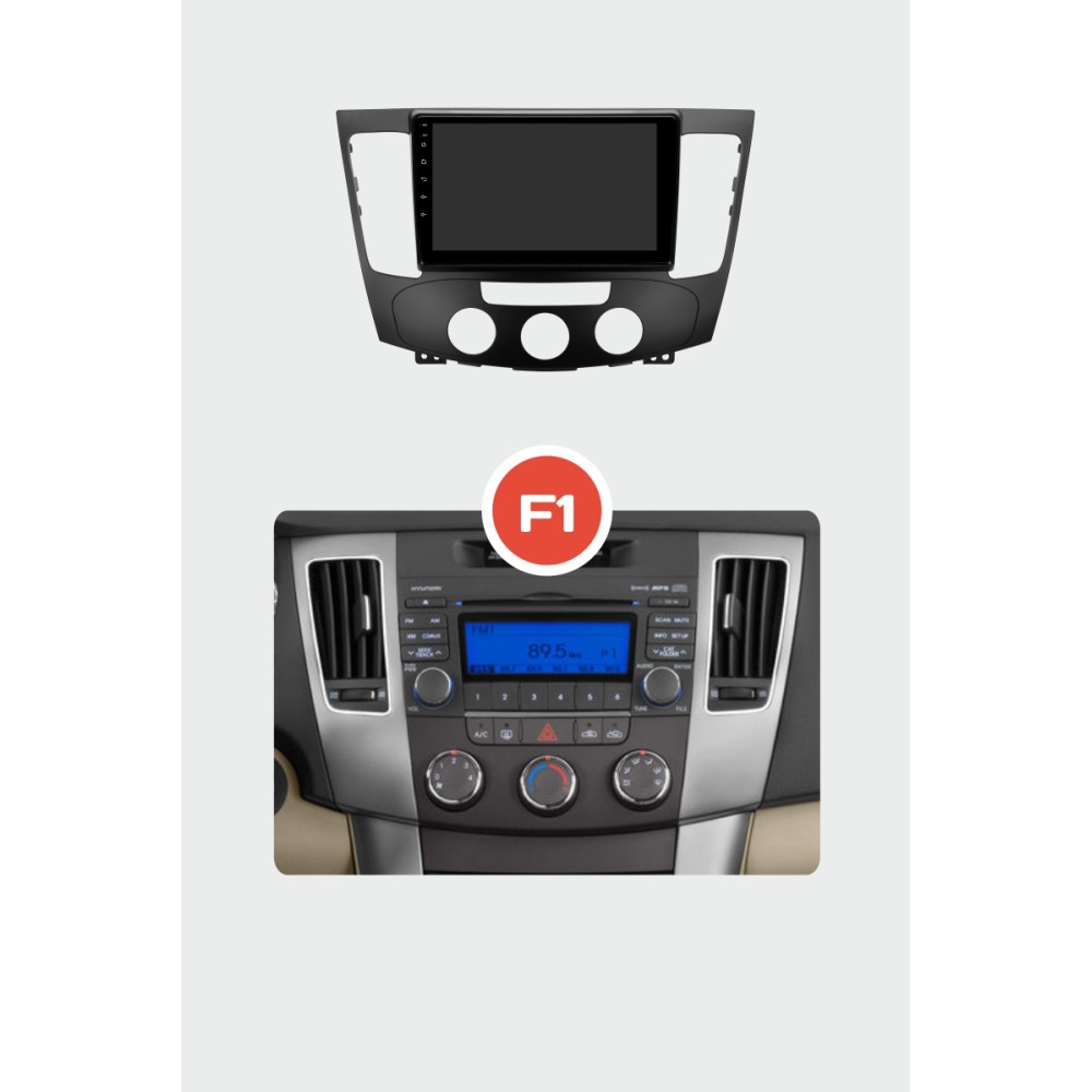 Штатна магнітола AMS T910 6+128 Gb Hyundai Sonata NF 2008-2010 (F1) 9"