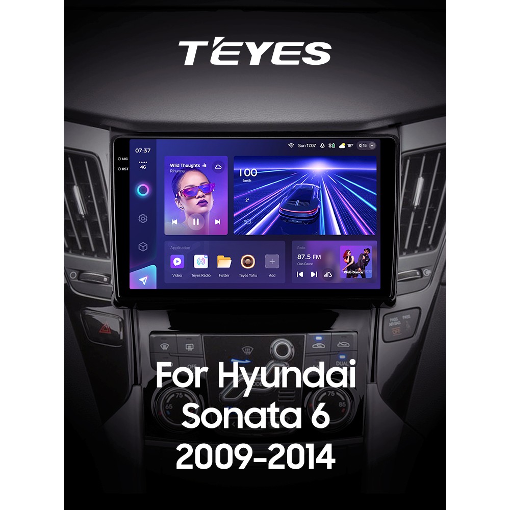 Штатна магнітола Teyes CC3 6+128 Gb Hyundai Sonata 6 YF 2009-2014 (A) 9" 2k