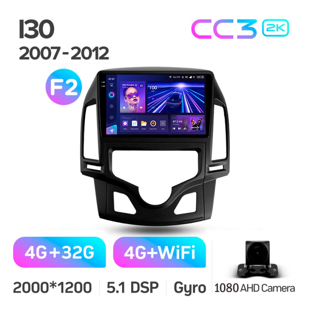 Штатна магнітола Teyes CC3 4+32 Gb Hyundai i30 1 FD 2007-2012 (F2) 9" 2k