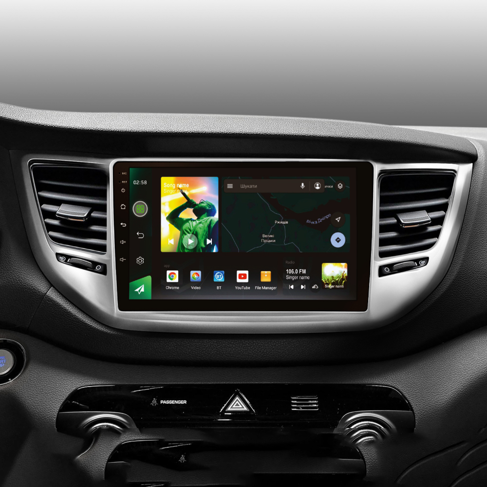 Автомобильная штатная магнитола SIGMA X9232 ANDROID 10 2+32 Gb 4G DSP Hyundai Tucson 3 2015-2018 (B) 9"