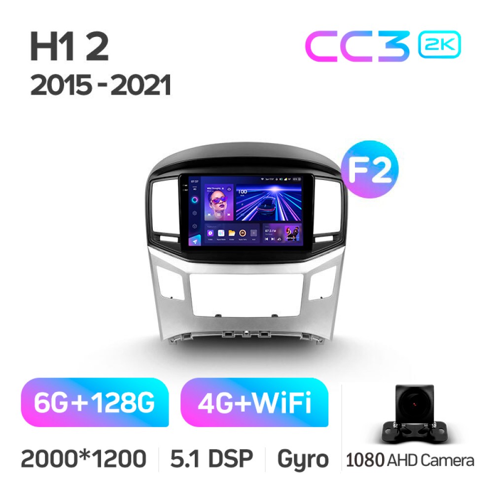 Штатна магнітола Teyes CC3 6+128 Gb Hyundai H1 2 2015-2021 9" 2k