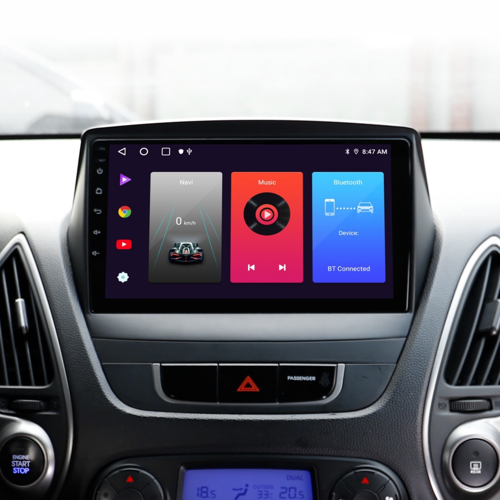 Автомобільна штатна магнітола SIGMA F9216 ANDROID 10 2+32 Gb Hyundai Tucson 2 LM IX35 2009-2015 (B) 9"