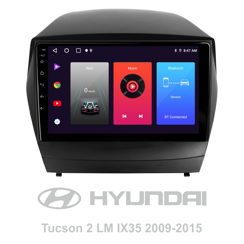Автомобільна штатна магнітола SIGMA F9216 ANDROID 10 2+32 Gb Hyundai Tucson 2 LM IX35 2009-2015 (B) 9"