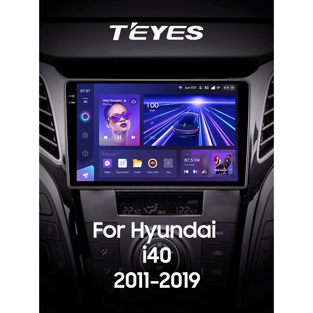 Штатна магнітола Teyes CC3 6+128 Gb з коловим оглядом 360° Hyundai i40 2011-2019 9" 2k