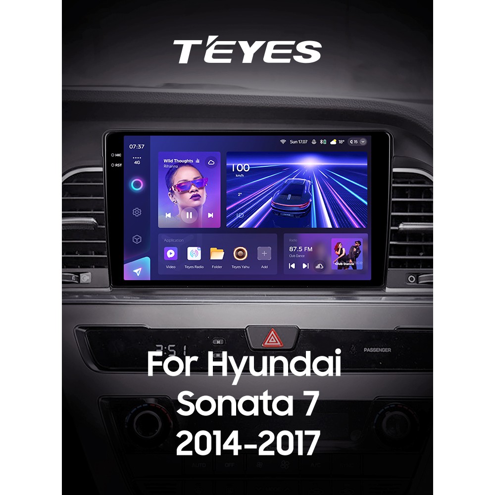 Штатна магнітола Teyes CC3 3+32 Gb Hyundai Sonata 7 LF 2014-2017 (A) 9" 2k
