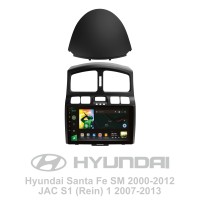 Штатная магнитола SIGMA X9232 ANDROID 10 2+32 Gb 4G DSP Hyundai Santa Fe SM 2000-2012 For JAC S1 (Rein) 1 2007-2013 9"