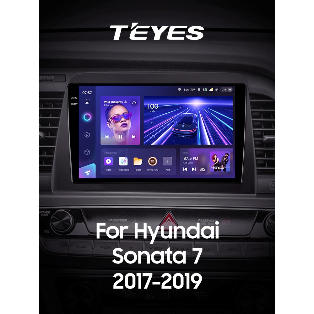 Штатна магнітола Teyes CC3 3+32 Gb Hyundai Sonata 7 LF 2017-2019 9" 2k