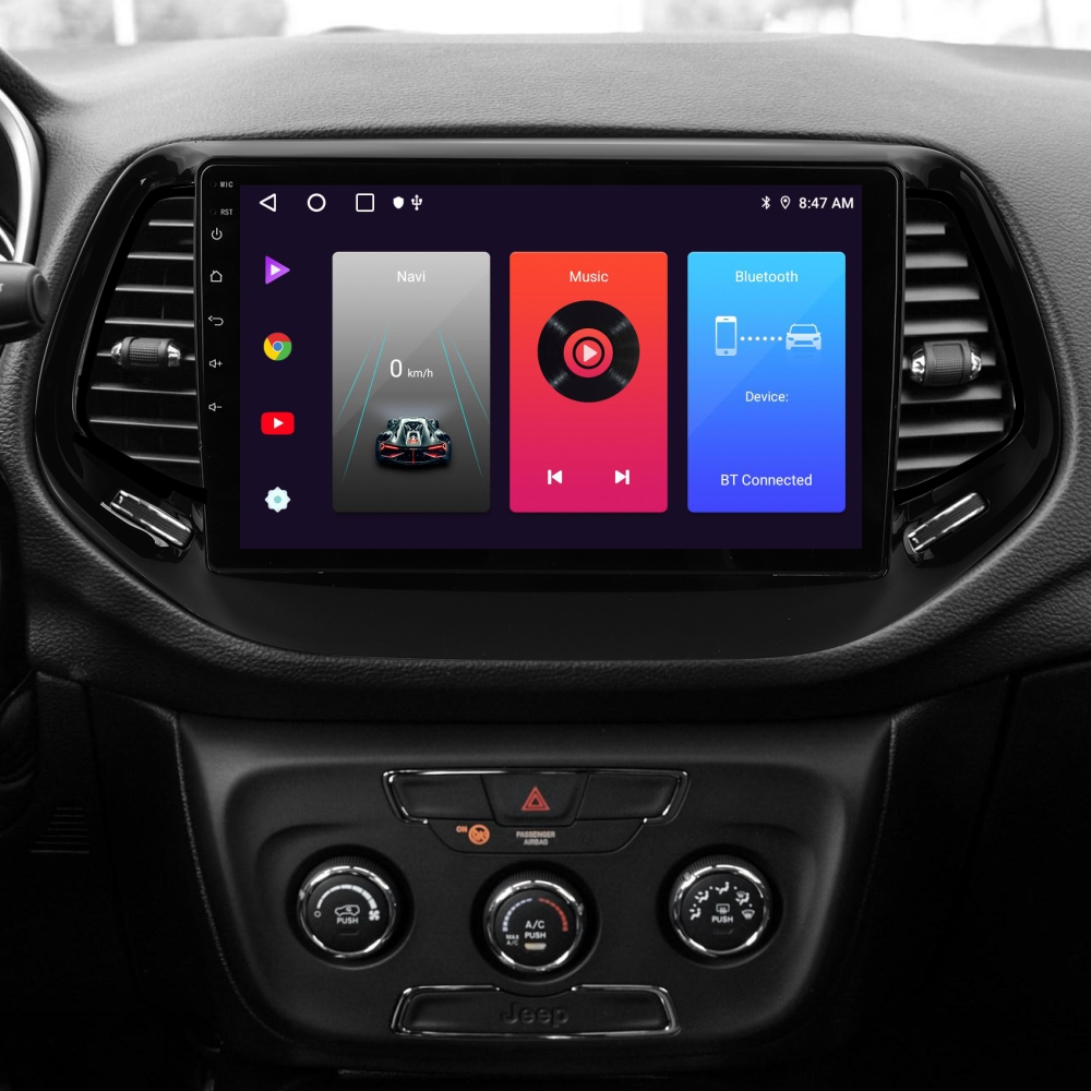 Автомобільна штатна магнітола SIGMA F10216 ANDROID 10 2+32 Gb Jeep Compass 2 MP 2016-2018 10"