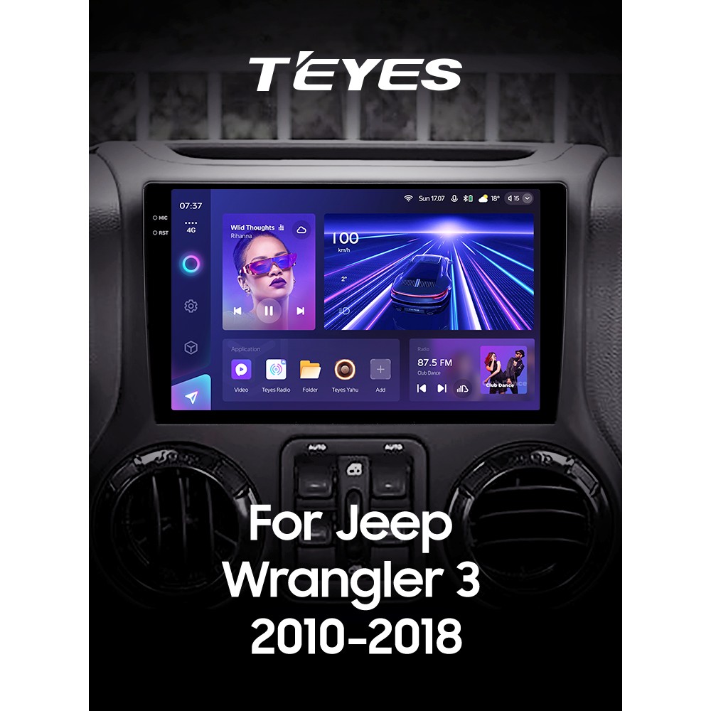 Штатная магнитола Teyes CC3 6+128 Gb Jeep Wrangler 3 JK 2010-2017 (L14) 10" 2k (L1)