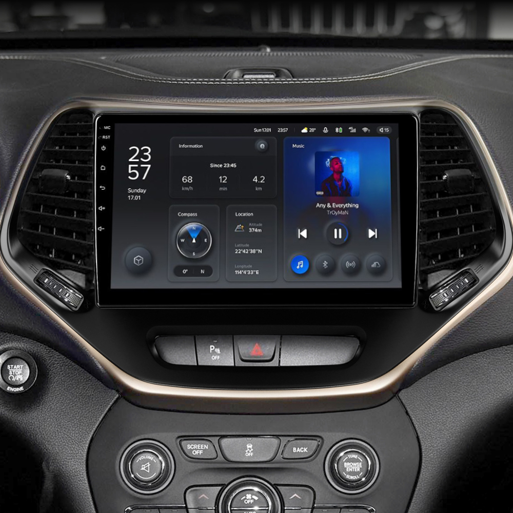 Штатна магнітола Teyes X1 2+32Gb Jeep Cherokee 5 KL 2014-2018 10"