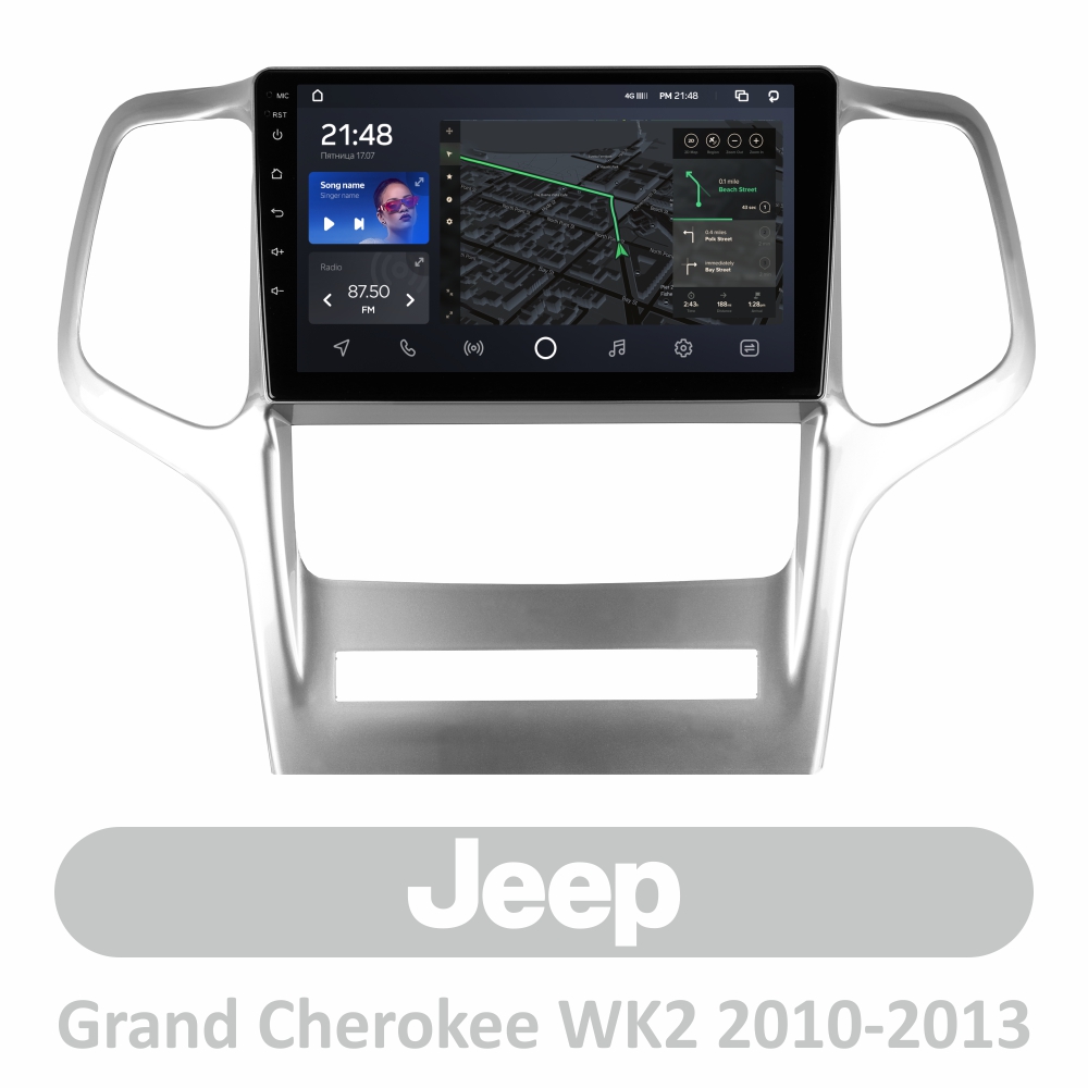 Штатная магнитола AMS T910 6+128 Gb Jeep Grand Cherokee WK2 2010-2013 9"