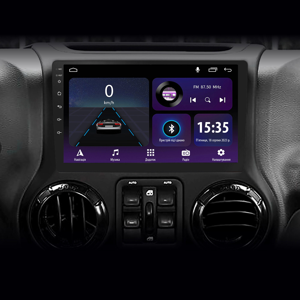 Автомобільна штатна магнітола SIGMA E10232 ANDROID 10 2+32 Gb Jeep Wrangler 3 JK 2010-2017 (L14) 10" (L1) дюймів
