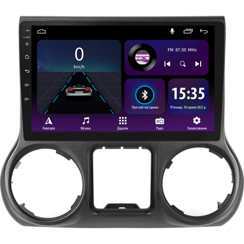 Автомобільна штатна магнітола SIGMA E10232 ANDROID 10 2+32 Gb Jeep Wrangler 3 JK 2010-2017 (L14) 10" (L1) дюймів