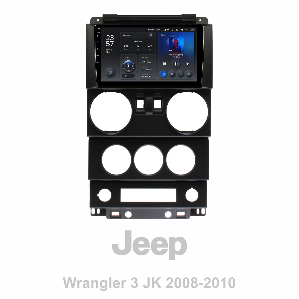 Штатна магнітола Teyes X1 2+32Gb Jeep Wrangler 3 JK (F1) 2008-2010 9" (L1)