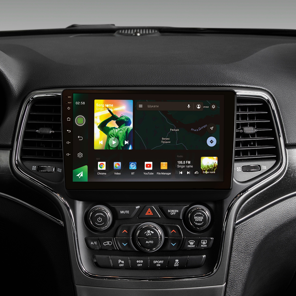 Штатна магнітола SIGMA X9464 ANDROID 10 4+64 Gb 4G DSP Jeep Grand Cherokee WK2 2013-2020 (F1) 9" (L1)