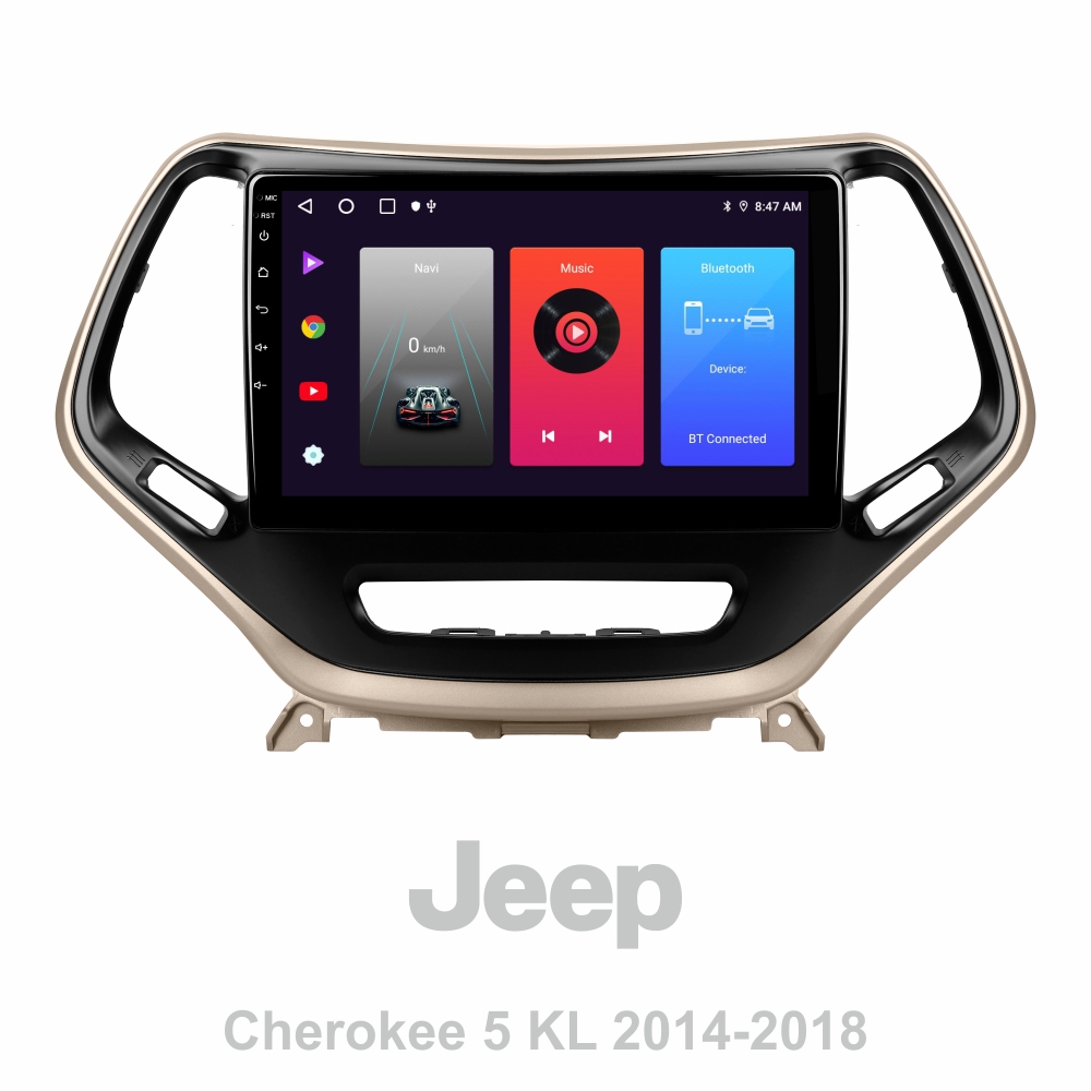 Автомобільна штатна магнітола SIGMA F10216 ANDROID 10 2+32 Gb Jeep Cherokee 5 KL 2014-2018 10"