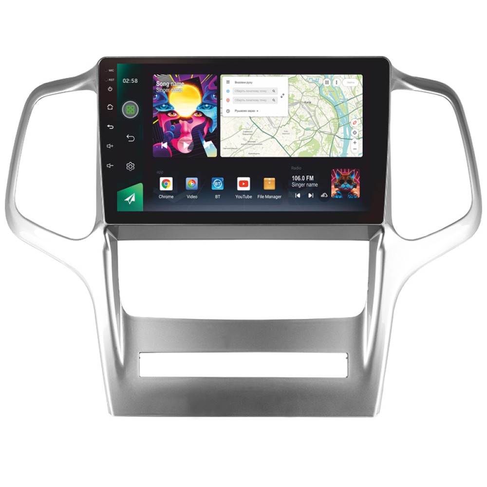 Автомобільна штатна магнітола SIGMA PRO 98128 ANDROID 12 8+128 Gb 4G DSP Jeep Grand Cherokee WK2 2010-2013 9" 2k