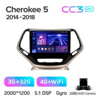 Штатна магнітола Teyes CC3 3+32 Gb Jeep Cherokee 5 KL 2014-2018 10" 2k