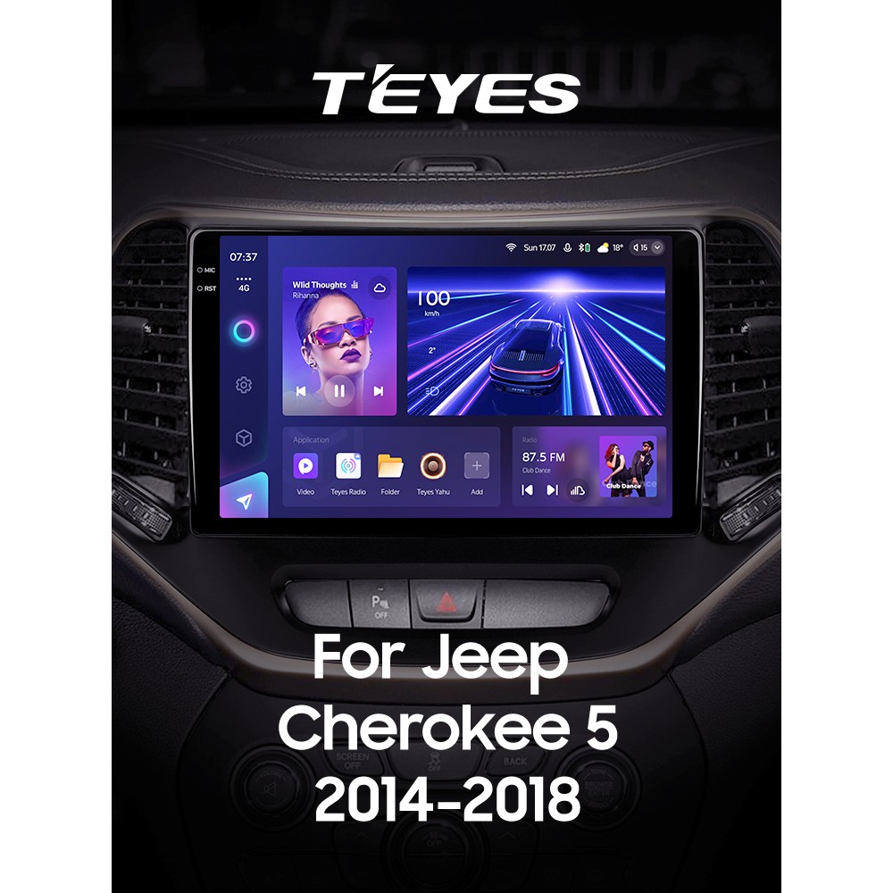 Штатна магнітола Teyes CC3 6+128 Gb Jeep Cherokee 5 KL 2014-2018 10" 2k