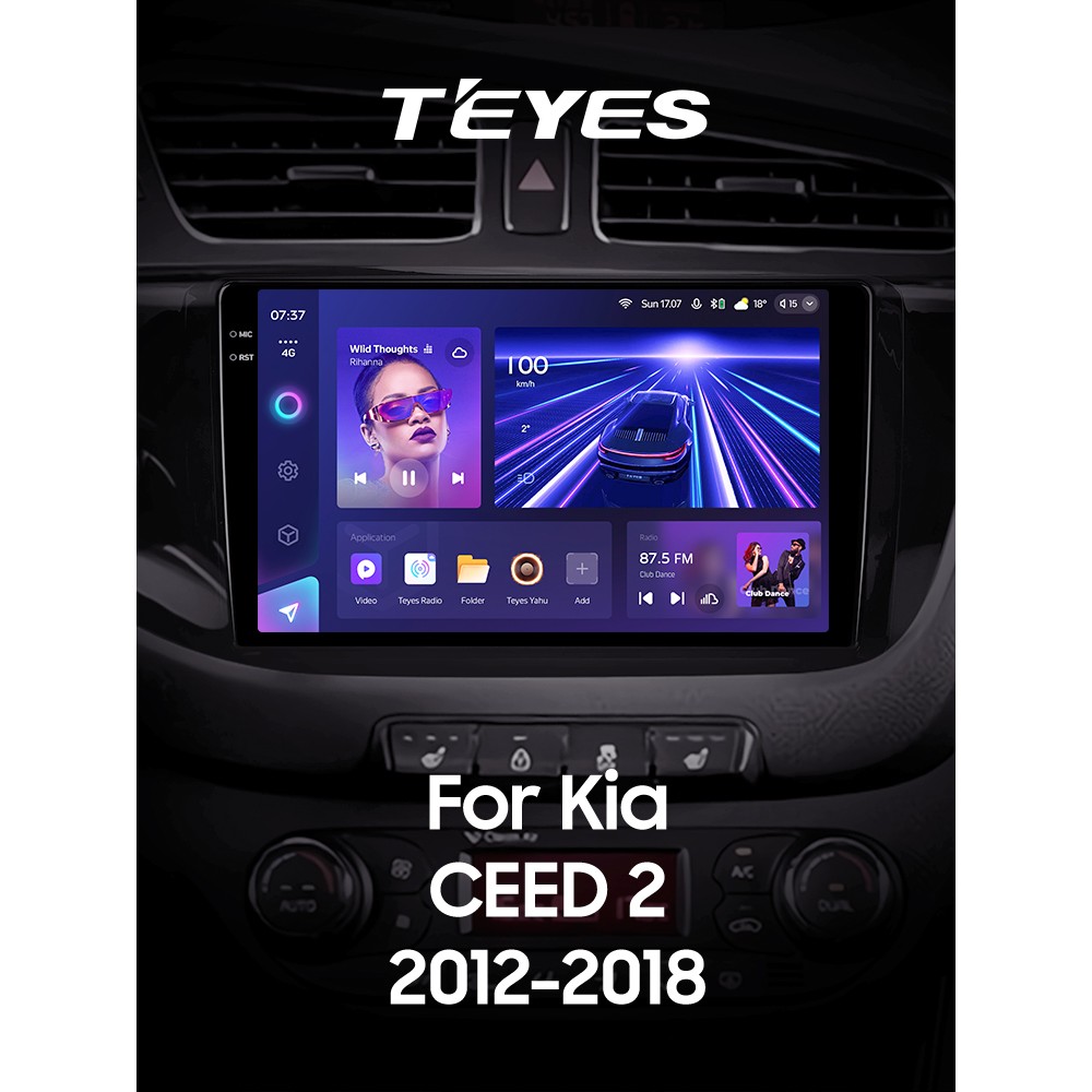 Штатна магнітола Teyes CC3 4+32 Gb Kia CEED Cee'd 2 JD 2012-2018 9" 2k