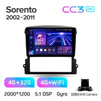 Штатна магнітола Teyes CC3 4+32 Gb Kia Sorento BL 2002 - 2011 9" 2k