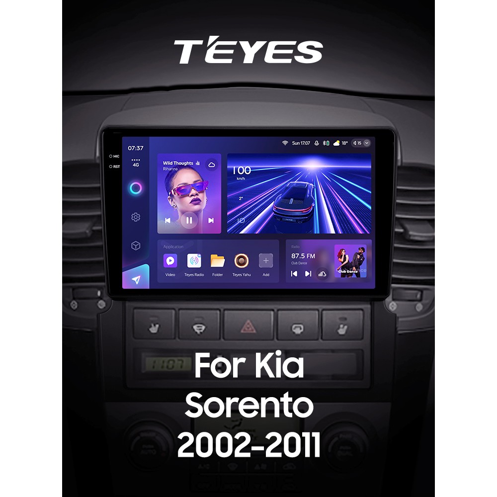 Штатна магнітола Teyes CC3 4+32 Gb Kia Sorento BL 2002 - 2011 9" 2k